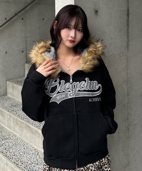 preppie fur zip hoodie（パーカー）｜ZIPPER CLUB（ZIPPER CLUB