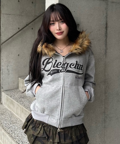 preppie fur zip hoodie（パーカー）｜ZIPPER CLUB（ZIPPER CLUB