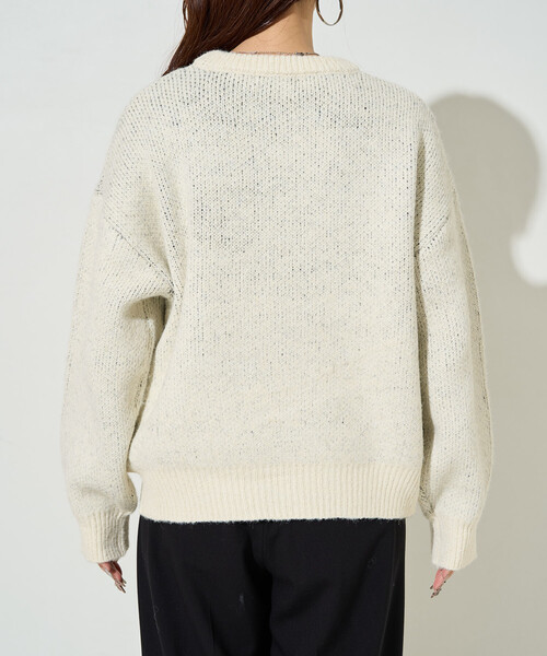 限定展開 配色 ロゴ ジャガード シャギー ニット（ニット/セーター