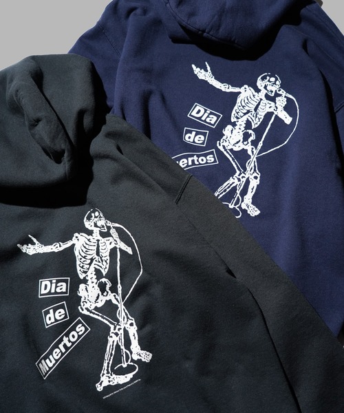 JERZEES / ジャージーズ 'DIA DE MUERTOS' PULL HOODIE スカルバック