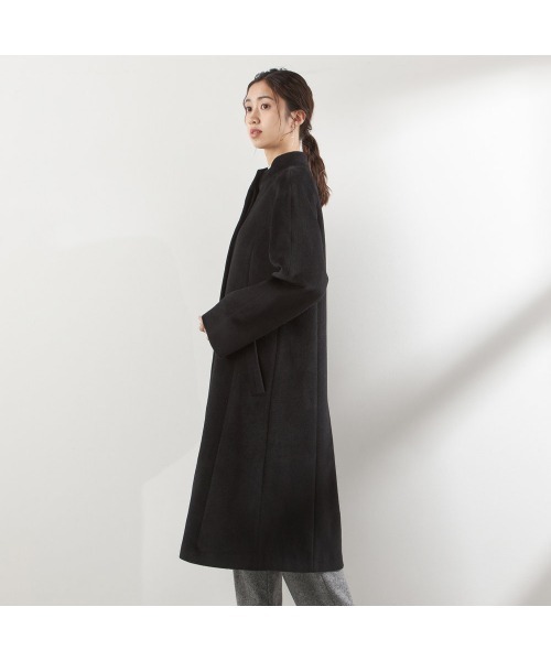 SUIT SELECT(スーツセレクト)の「スタンドカラーロングコート/ブラック(チェスターコート・レディース・ブラック・SMALL/MEDIUM/LARGE/X-LARGE)」の14枚目の写真