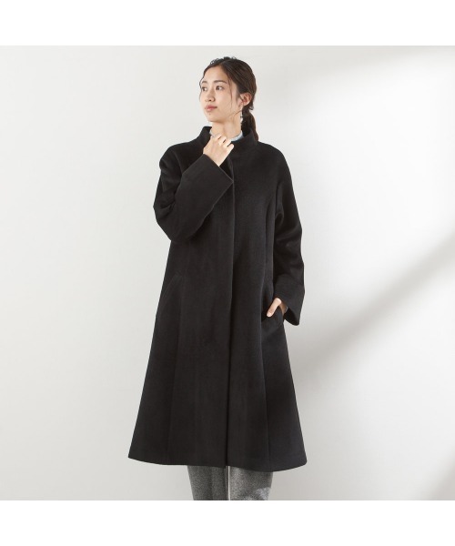 SUIT SELECT(スーツセレクト)の「スタンドカラーロングコート/ブラック(チェスターコート・レディース・ブラック・SMALL/MEDIUM/LARGE/X-LARGE)」の13枚目の写真
