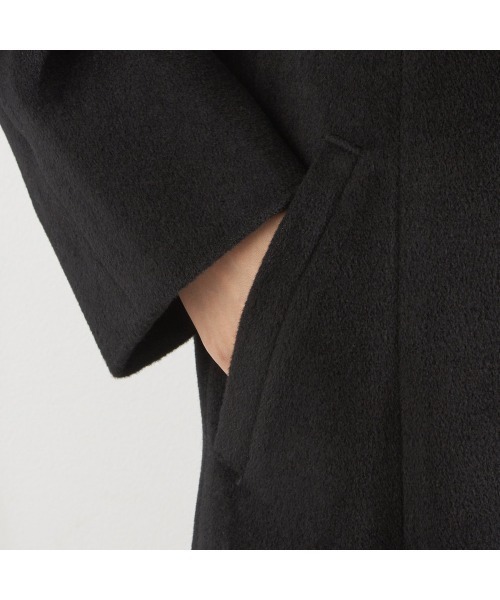 SUIT SELECT(スーツセレクト)の「スタンドカラーロングコート/ブラック(チェスターコート・レディース・ブラック・SMALL/MEDIUM/LARGE/X-LARGE)」の3枚目の写真