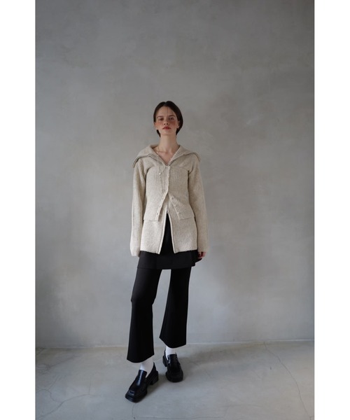 TRUNC（トランクエイティーエイト）の「High Stretch Layered Pants / ハイストレッチレイヤードパンツ（その他パンツ・レディース・ブラック/ボルドー・FREE）」の6枚目の写真