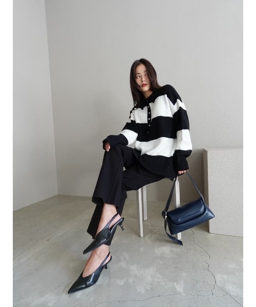 TRUNC（トランクエイティーエイト）の「High Stretch Layered Pants / ハイストレッチレイヤードパンツ（その他パンツ・レディース・ブラック/ボルドー・FREE）」の16枚目の写真