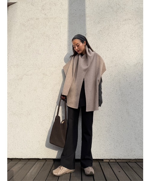 TRUNC（トランクエイティーエイト）の「High Stretch Layered Pants / ハイストレッチレイヤードパンツ（その他パンツ・レディース・ブラック/ボルドー・FREE）」の20枚目の写真