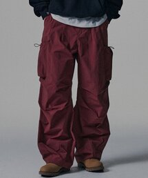 NOT4NERD(�m�b�g�t�H�[�i�[�h)��Nylon Big Pocket Parachute Pants -  Red(�X�E�F�b�g�p���c)