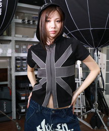 CROSS PATCH HOODIE BLACK