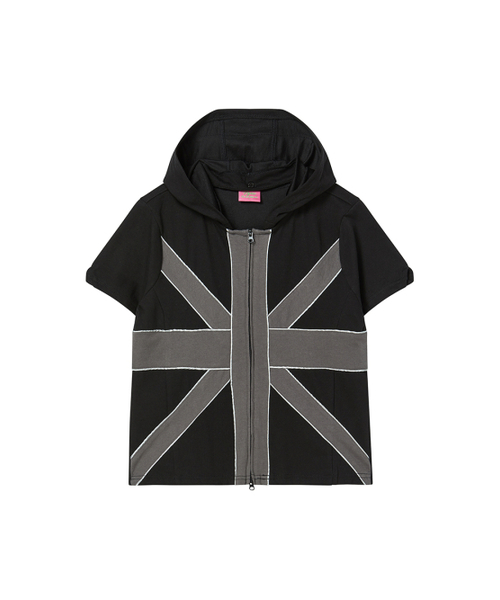NYXX(エヌワイエックスエックス)の「CROSS PATCH HOODIE BLACK(Tシャツ/カットソー・レディース・その他・F)」の2枚目の写真