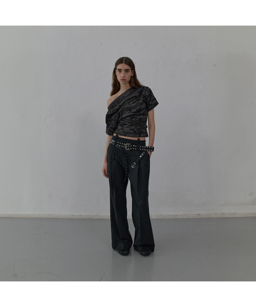 LCDC TM(エルシーディーシーティーエム)の「BELTED TAILORED TROUSERS (BLACK)(スラックス・レディース・その他・SMALL/MEDIUM)」の5枚目の写真