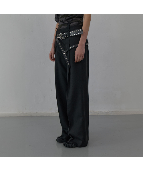 LCDC TM(エルシーディーシーティーエム)の「BELTED TAILORED TROUSERS (BLACK)(スラックス・レディース・その他・SMALL/MEDIUM)」の6枚目の写真