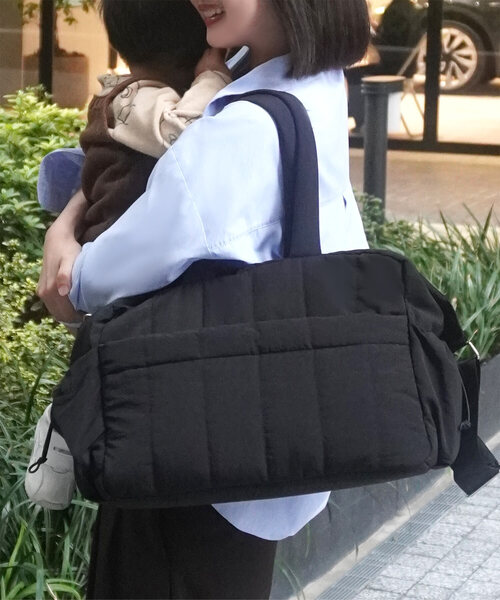 mamaレタス ] ストライプキルトマザーズバッグ（マザーズバッグ