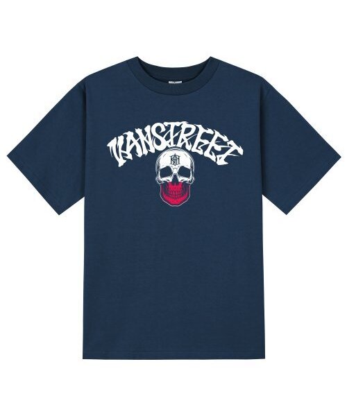 KAN6312(カン6312)の「KTN0165 レタリングカクテルスカル半袖Tシャツ - ネイビー(Tシャツ/カットソー・メンズ・その他・SMALL/MEDIUM/LARGE/X-LARGE)」の1枚目の写真