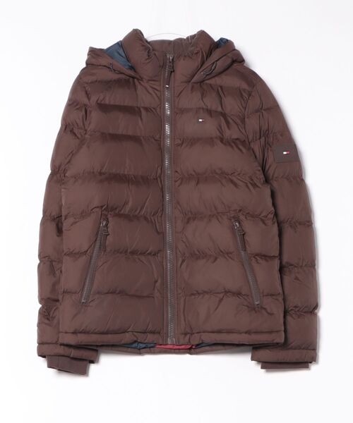 TOMMY HILFIGER（トミーヒルフィガー）の「TOMMY HILFIGER 中綿ジップジャケット（ダウンジャケット/コート・メンズ・ネイビー系1/ダークグリーン/ネイビー/トリコロール/ワインレッド/チャコールグレー/ブラック/ダークブラウン・SMALL/MEDIUM/X-LARGE/LARGE/XX-LARGE）」の4枚目の写真