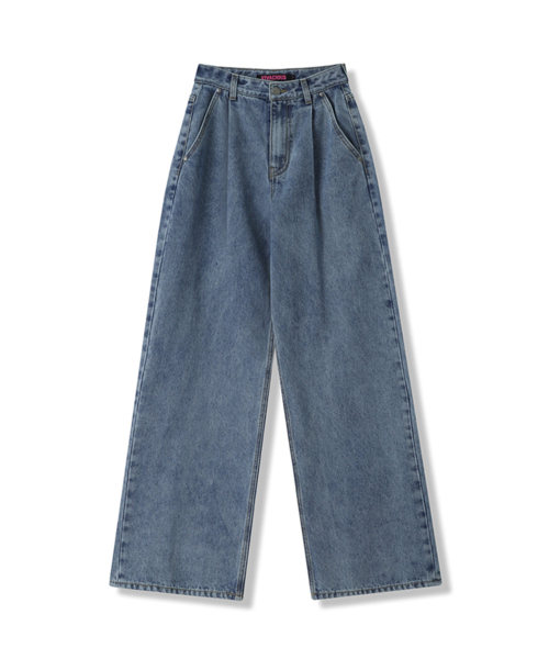 Vivacious(ビバシャス)の「Signature Pintuck Wide Pants RED BLACK(デニムパンツ・レディース・ブラック・LARGE/MEDIUM/SMALL)」の3枚目の写真