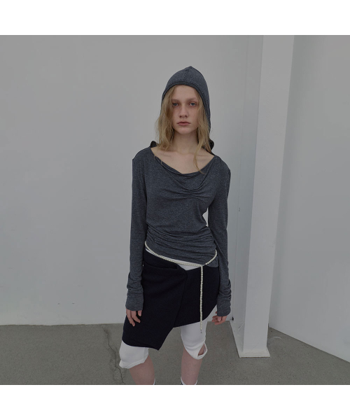 LCDC TM(エルシーディーシーティーエム)の「DART-DETAIL HOODIE (MELANGE GREY)(パーカー・レディース・その他・SMALL/MEDIUM)」の8枚目の写真