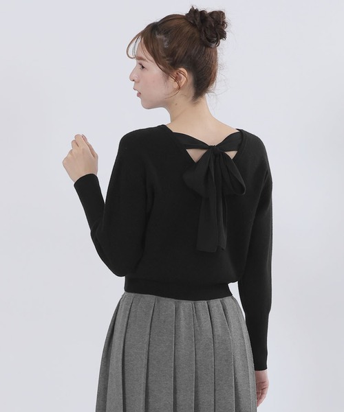 バックリボンニット プルオーバー（ニット/セーター）｜MARY QUANT