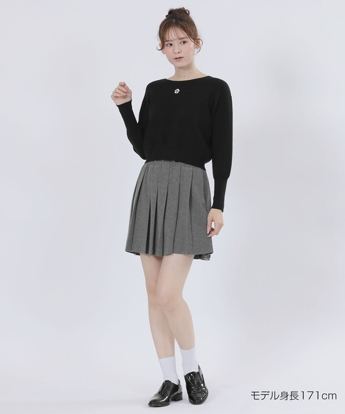 MARY QUANT（マリークワント）の「バックリボンニット プルオーバー（ニット/セーター・レディース・ブラック/ブラック×ホワイト/レッド・M）」の20枚目の写真