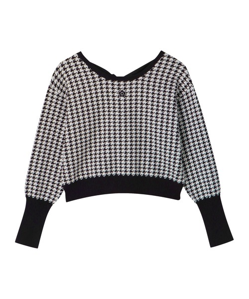 MARY QUANT（マリークワント）の「バックリボンニット プルオーバー（ニット/セーター・レディース・ブラック/ブラック×ホワイト/レッド・M）」の22枚目の写真