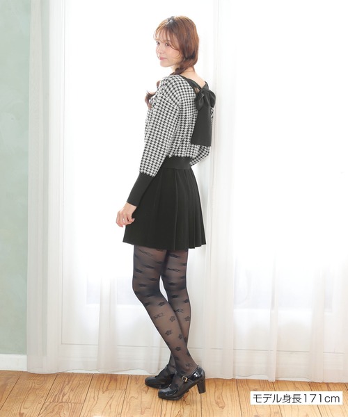 MARY QUANT（マリークワント）の「バックリボンニット プルオーバー（ニット/セーター・レディース・ブラック/ブラック×ホワイト/レッド・M）」の16枚目の写真