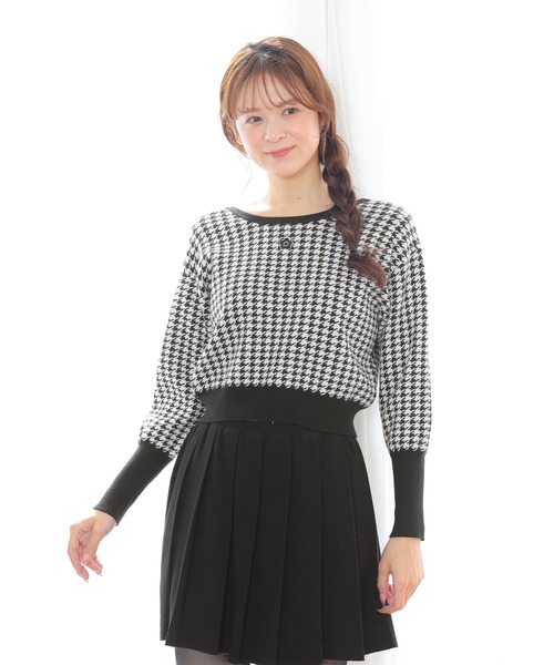 MARY QUANT（マリークワント）の「バックリボンニット プルオーバー（ニット/セーター・レディース・ブラック/ブラック×ホワイト/レッド・M）」の14枚目の写真