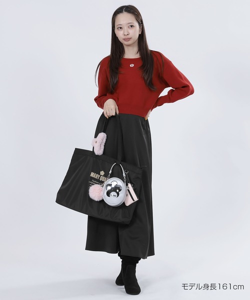 MARY QUANT オフショルリボンニット ワンピース（ブラック）新品