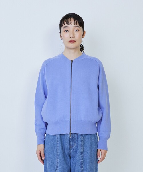 LOISIR(ロワズィール)の「コットン接結編みニットブルゾン(カーディガン/ボレロ・レディース・ブラック/ブルー/モカ・FREE)」の13枚目の写真
