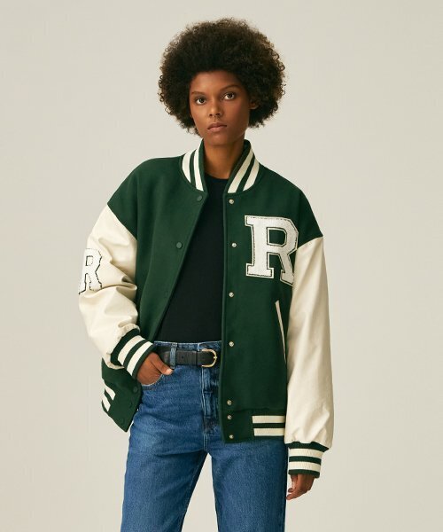 LADY VOLUME(レディーボリューム)の「(UNISEX)60105 WOOL VARSITY PADDED JACKET_GREEN(スタジャン・レディース・その他・FREE)」の1枚目の写真