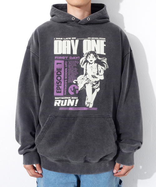QT8 GARMENTS(キューティーエイトガーメント)の「RG Day-1 SP Washed Hoodie (Black)(パーカー・レディース・その他・MEDIUM/LARGE/X-LARGE)」の1枚目の写真
