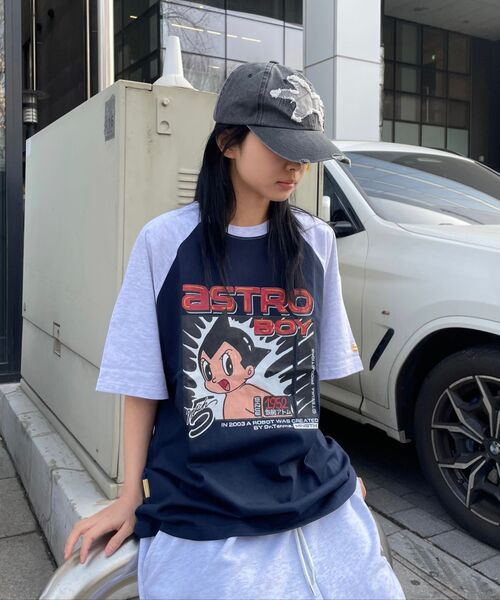MAINBOOTH（メインブース）の「[アトム] アトミックTシャツ(ネイビー)（Tシャツ/カットソー・レディース・その他・1/2/3）」の2枚目の写真