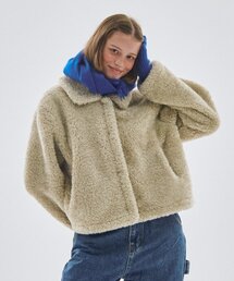 SOME PLACE（サムプレイス）の「Fur Fleece Short Mustang Jacket Jumper [Beige]（ムートンコート）」