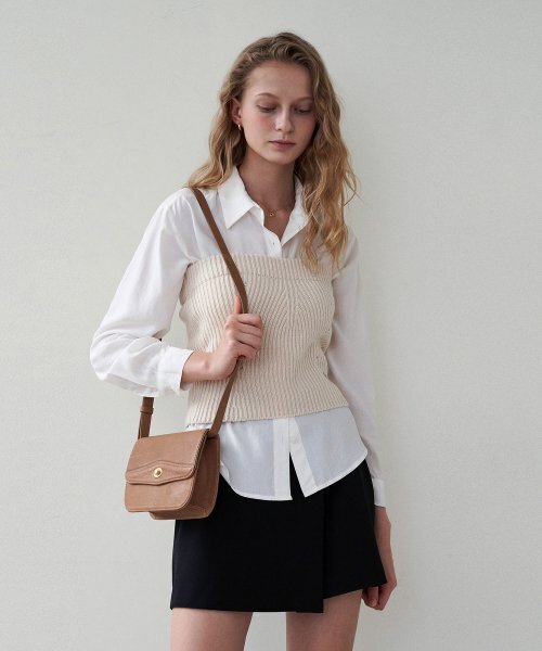 Bustier knit top - cream