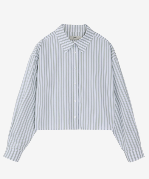 YALE(イェール)の「ウィメンズマルチストライプクロップシャツ_アイボリー(シャツ/ブラウス・レディース・その他・SMALL/MEDIUM)」の1枚目の写真