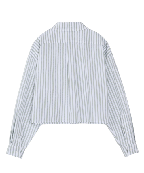 YALE(イェール)の「ウィメンズマルチストライプクロップシャツ_アイボリー(シャツ/ブラウス・レディース・その他・SMALL/MEDIUM)」の5枚目の写真