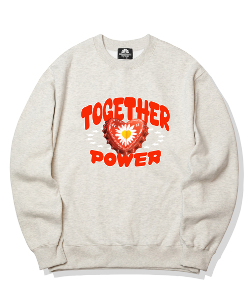 TRIPSHION(トリップション)の「ハートボトルキャップグラフィッククルーネック - クリーム(スウェット・メンズ・その他・MEDIUM/LARGE/X-LARGE)」の1枚目の写真