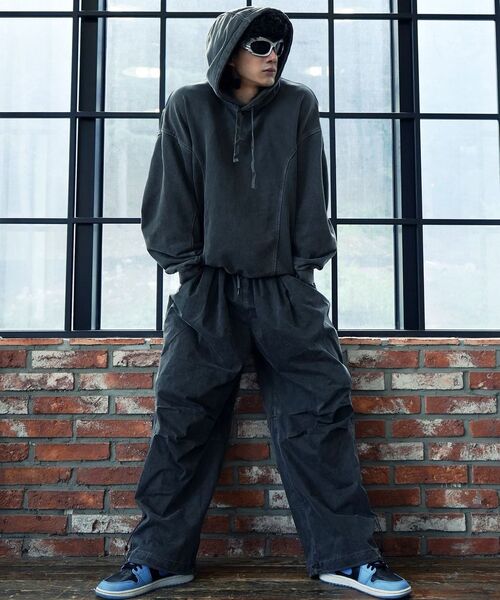THE MILE（ザマイル）の「CNピースダイングバルーンパンツ[ベージュ]（スウェットパンツ・メンズ・その他・MEDIUM/SMALL/LARGE）」の2枚目の写真