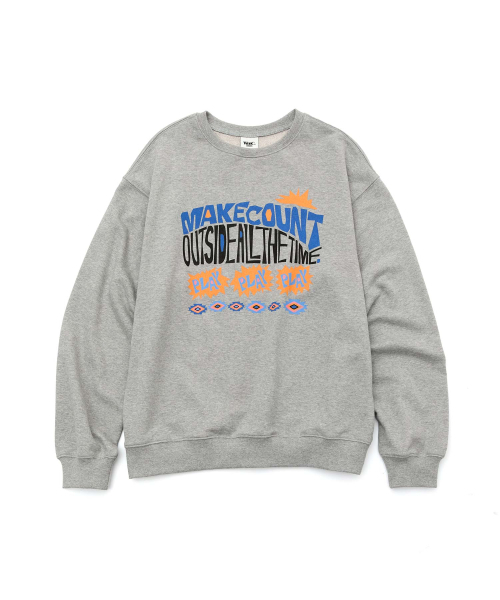 WMC(ダブリューエムシー)の「トロピカルフォントスウェット_GREY(スウェット・メンズ・グレー・MEDIUM/LARGE/X-LARGE)」の1枚目の写真