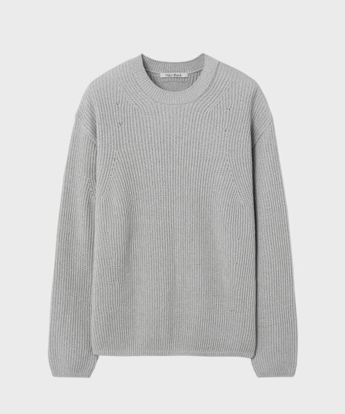 NONBLANK(ノンブランク)の「ブークルラウンドニット_GREY(ニット/セーター・メンズ・その他・X-LARGE/LARGE/MEDIUM)」の1枚目の写真