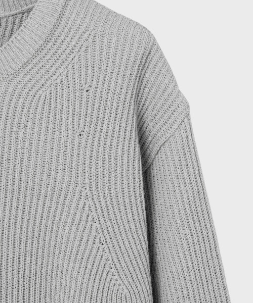 NONBLANK(ノンブランク)の「ブークルラウンドニット_GREY(ニット/セーター・メンズ・その他・X-LARGE/LARGE/MEDIUM)」の2枚目の写真