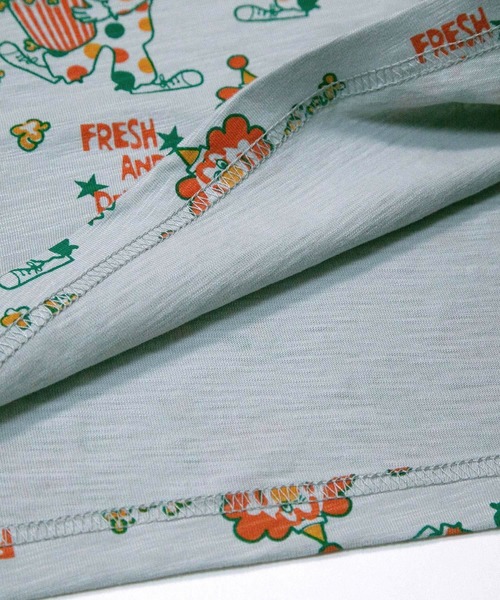 MAKE YOUR DAY（メイクユアデイ）の「ピエロとポップコーン総柄長袖Tシャツ■80～140cm（Tシャツ/カットソー・キッズ・アイボリー/グレー・80/90/100/110/120/130/140）」の6枚目の写真