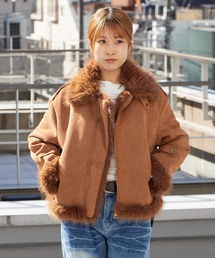 Chick（チック）の「Chin Strap Faux Fur Jacket / チンストラップ フェイクファージャケット（ブルゾン）」