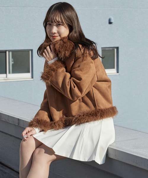 DKNY ポンチョ　ラビット　ブラウン　クラシカル　ファー　コート　ジャケット DKNY ポンチョ ラビット ブラウン クラシカル ファー コート ジャケット