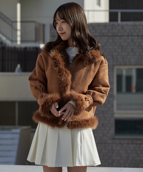 Chin Strap Faux Fur Jacket / チンストラップ フェイクファー