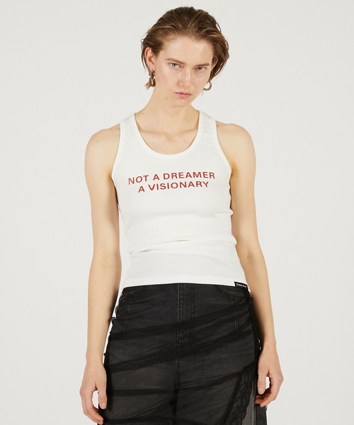 PRANK PROJECT(プランクプロジェクト)の「【2026Spring Pre-Order】スローガンタンクトップ / Slogan Tank Top(タンクトップ・レディース・ブラック/マルチ/ホワイト・FREE)」の9枚目の写真