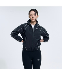 TOLANCE（トランス）の「ウィメンズストリームカーブドパイピングジャケット - ブラック（ジャージ）」