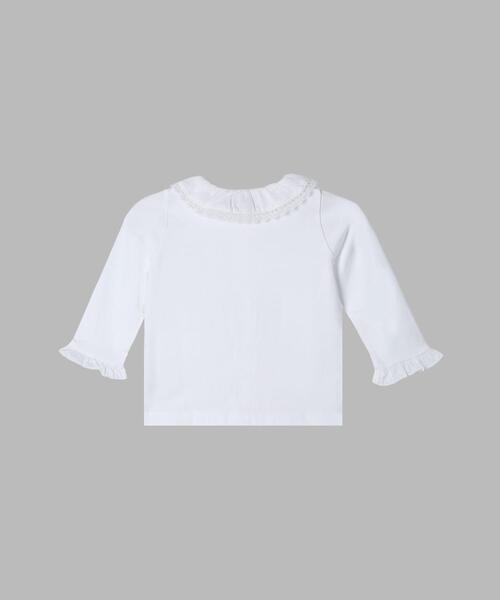 agnes b.（アニエスベー）の「ベビー コットン フリル レース ブラウス ”Volant Dentelle”（シャツ/ブラウス・キッズ・ホワイト・18M/2YEAR/1YEAR）」の2枚目の写真