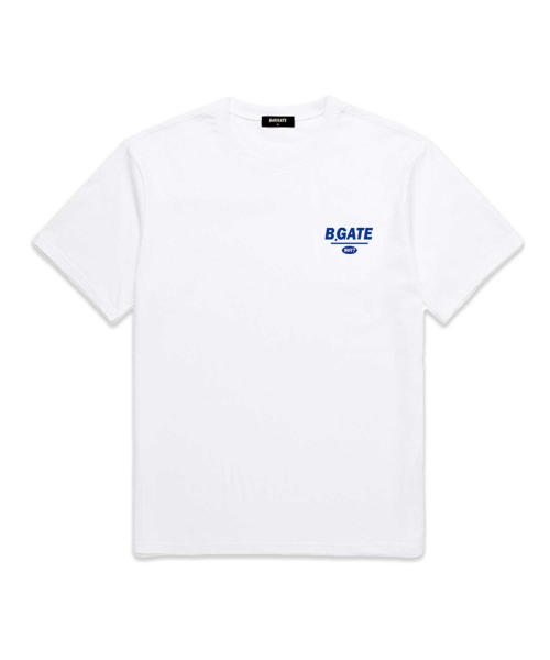 BARIGATE(バリゲート)の「B-GATE スモールロゴオーバーサイズ半袖Tシャツ (BS023) ホワイト/ブルー(Tシャツ/カットソー・レディース・その他・SMALL/MEDIUM/LARGE/X-LARGE/XX-LARGE)」の2枚目の写真