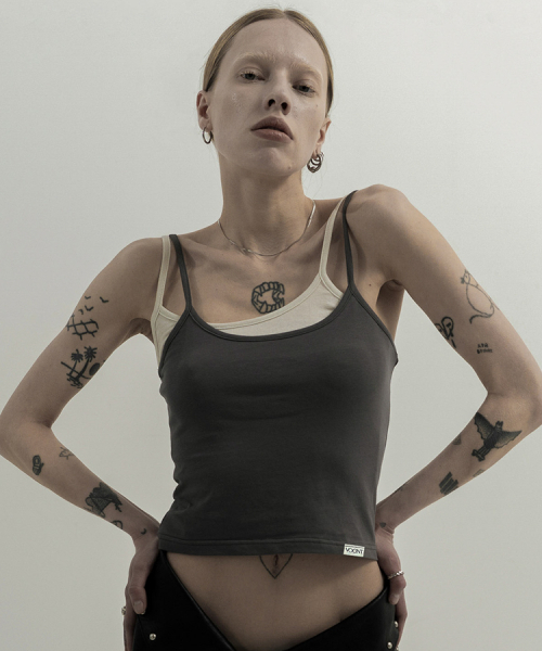 VOONT(ブント)の「Twin Layer Tank Top (PURPLE)(Tシャツ/カットソー・レディース・パープル・SMALL/MEDIUM)」の1枚目の写真