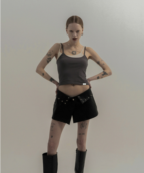 VOONT(ブント)の「Twin Layer Tank Top (PURPLE)(Tシャツ/カットソー・レディース・パープル・SMALL/MEDIUM)」の3枚目の写真