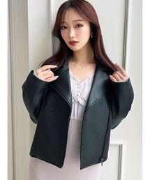 RESEXXY | フェイクレザーライダースジャケット(ライダースジャケット)